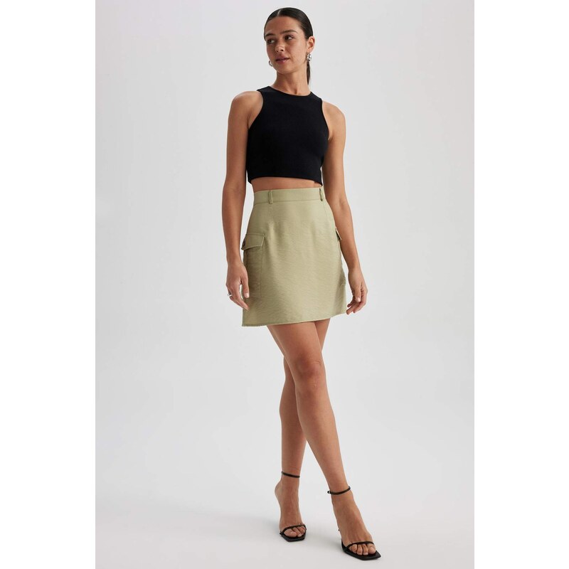 DEFACTO A Cut Twill Normal Waist Mini Skirt