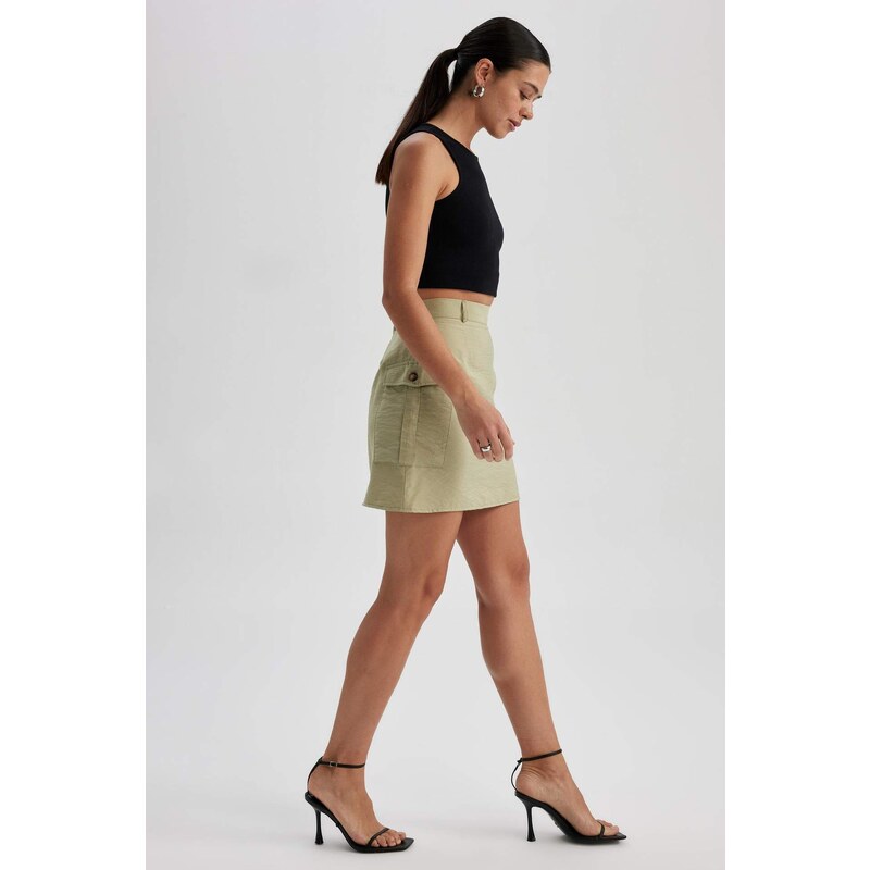 DEFACTO A Cut Twill Normal Waist Mini Skirt