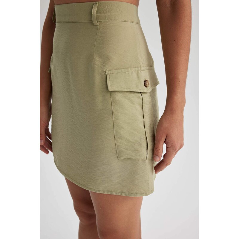 DEFACTO A Cut Twill Normal Waist Mini Skirt