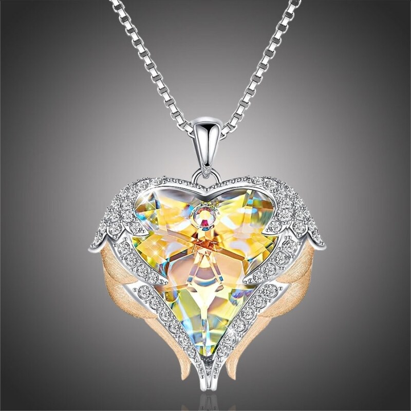Éternelle Náhrdelník Swarovski Elements Angel Wings Gold - andělská 84928091