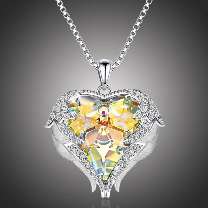 Éternelle Náhrdelník Swarovski Elements Angel Wings Yellow - andělská 84928092