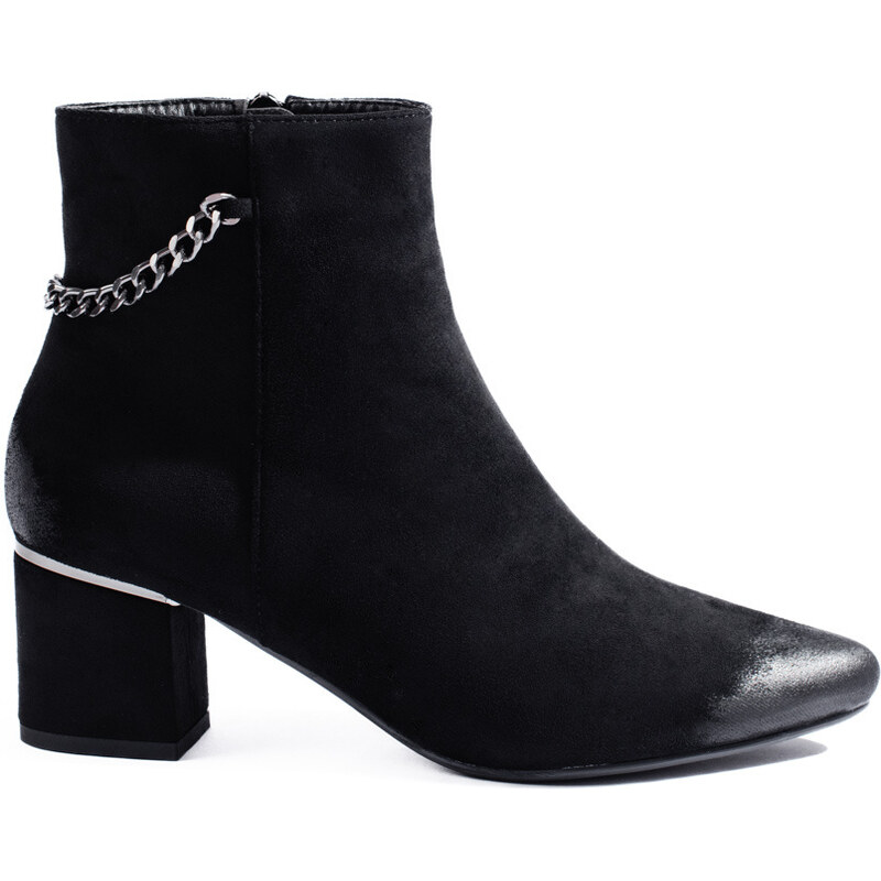 Black suede women's ankle boots on Vinceza post