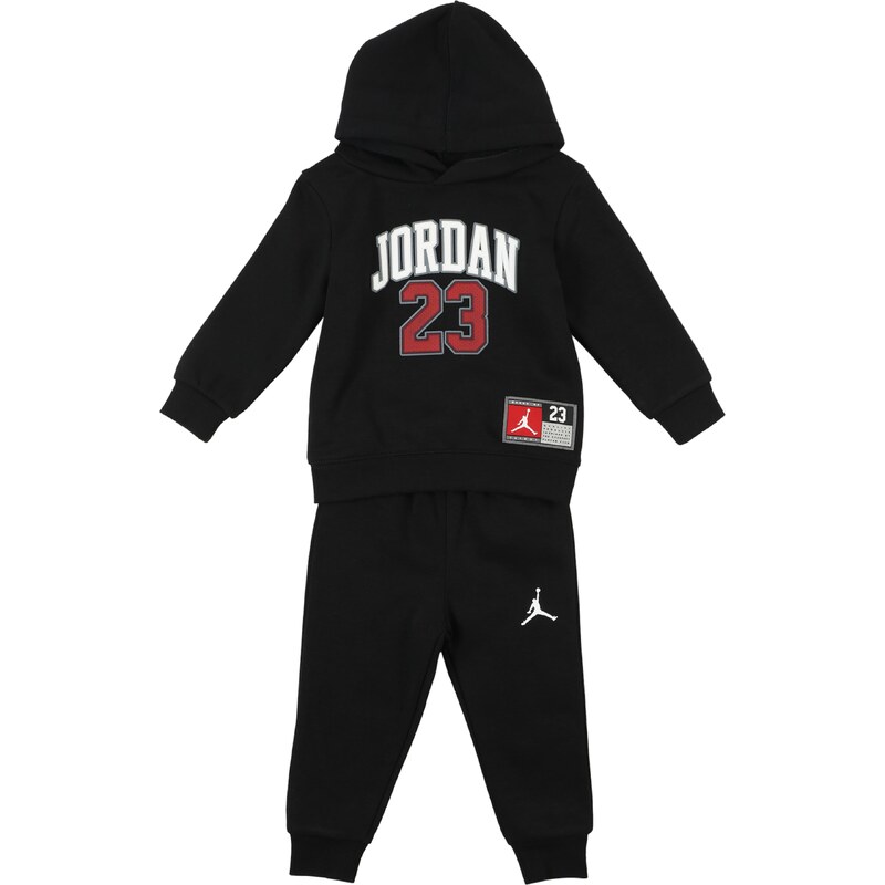 Jordan Joggingová souprava tmavě šedá / jasně červená / černá /
