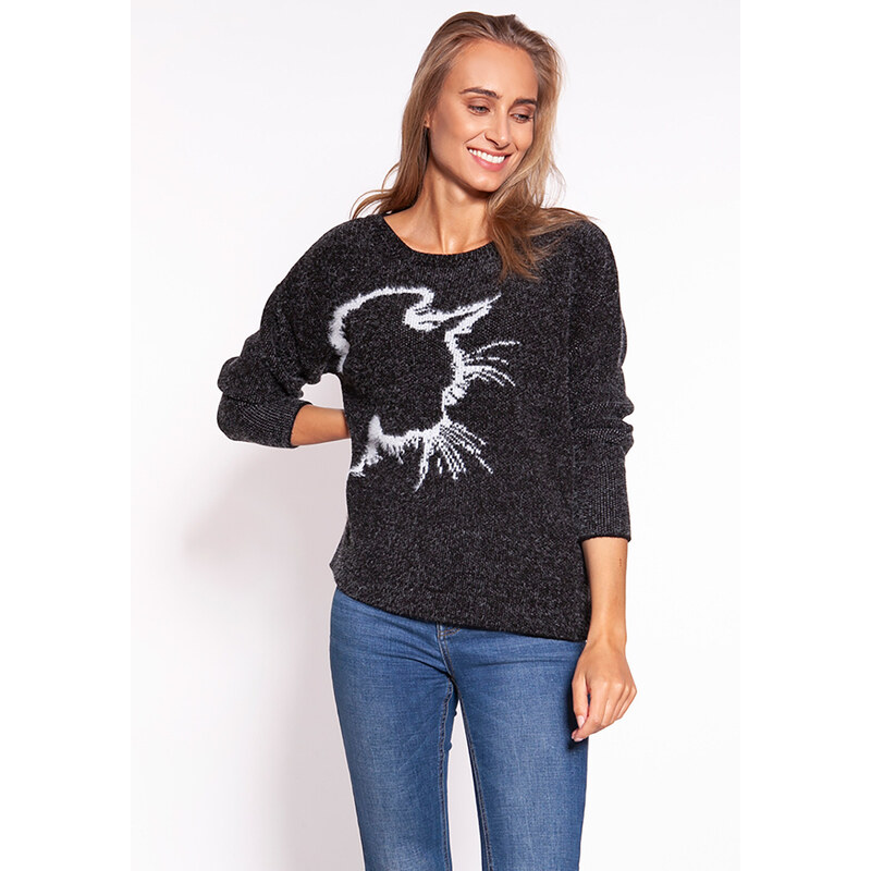 MKM design Dámský svetr SWE265 černý - MKM 84949638