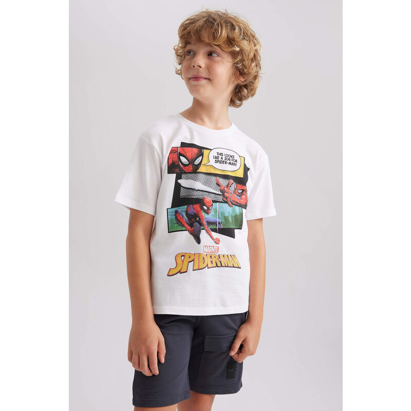 DEFACTO Regular Fit Spiderman Licensed Short Sleeve T-Shirt