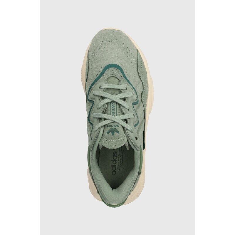 Semišové sneakers boty adidas Originals Ozweego zelená barva, IE9508