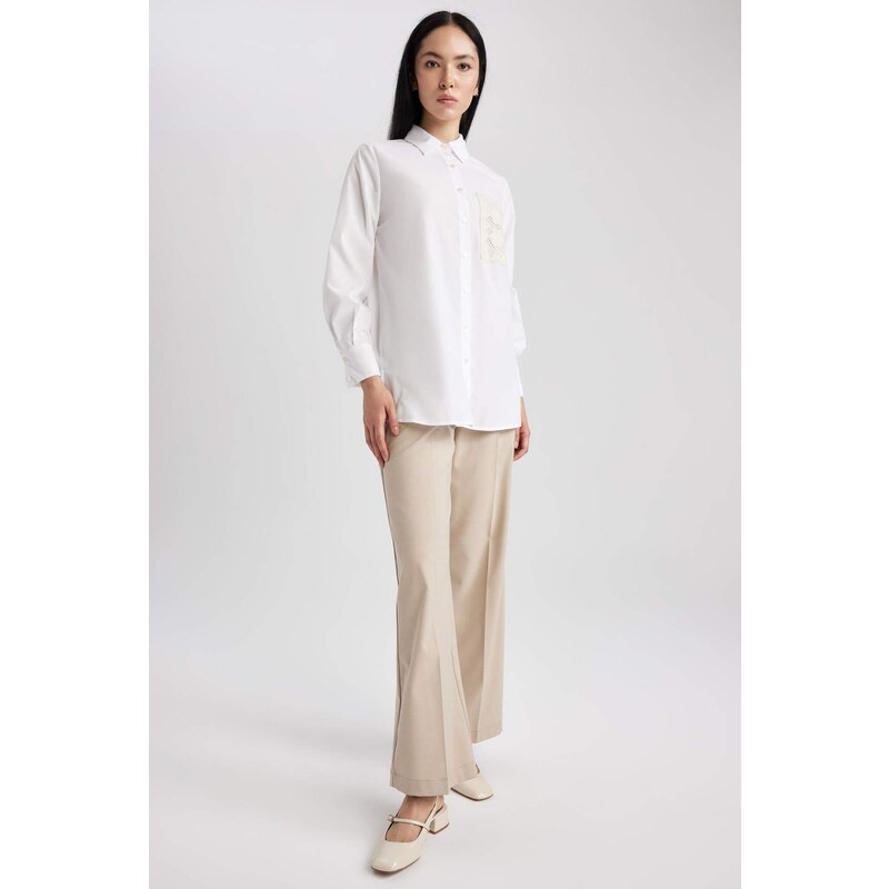 DEFACTO Regular Fit Poplin Long Sleeve Tunic