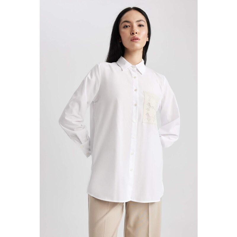 DEFACTO Regular Fit Poplin Long Sleeve Tunic