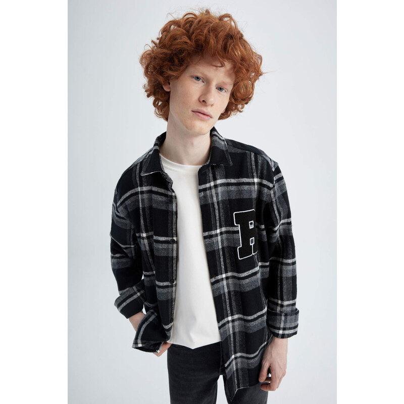 DEFACTO Relax Fit Lumberjack Long Sleeve Shirt