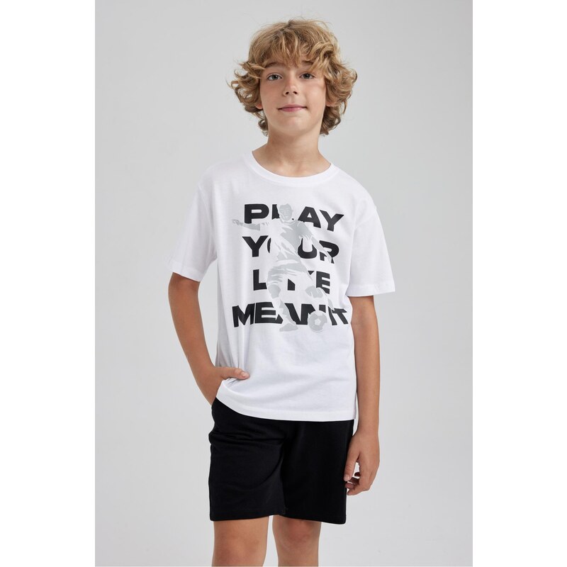 DEFACTO Oversize Fit Printed Short Sleeve T-Shirt