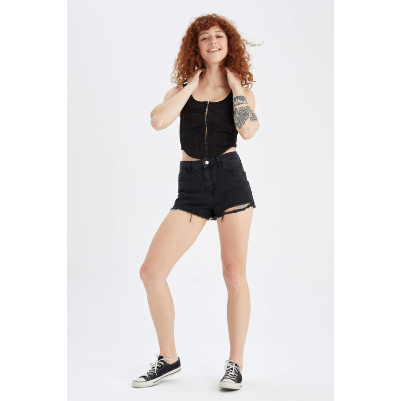 DEFACTO Coool Fitted Agraf and Corset Detailed Camisole Crop Athlete