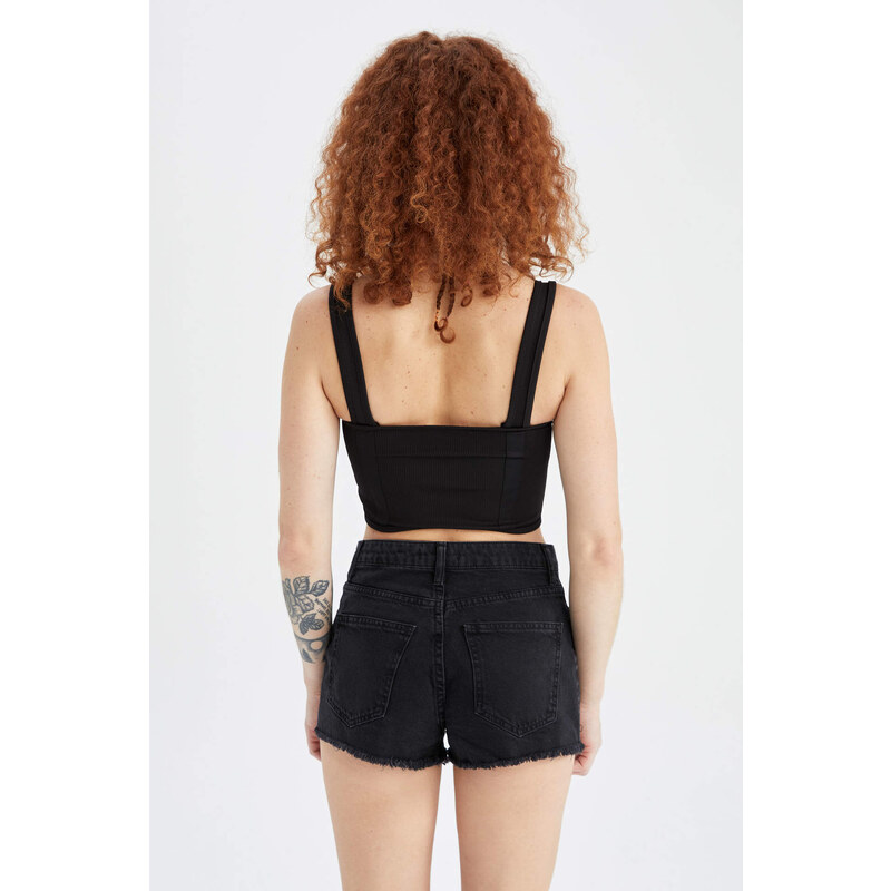 DEFACTO Coool Fitted Agraf and Corset Detailed Camisole Crop Athlete