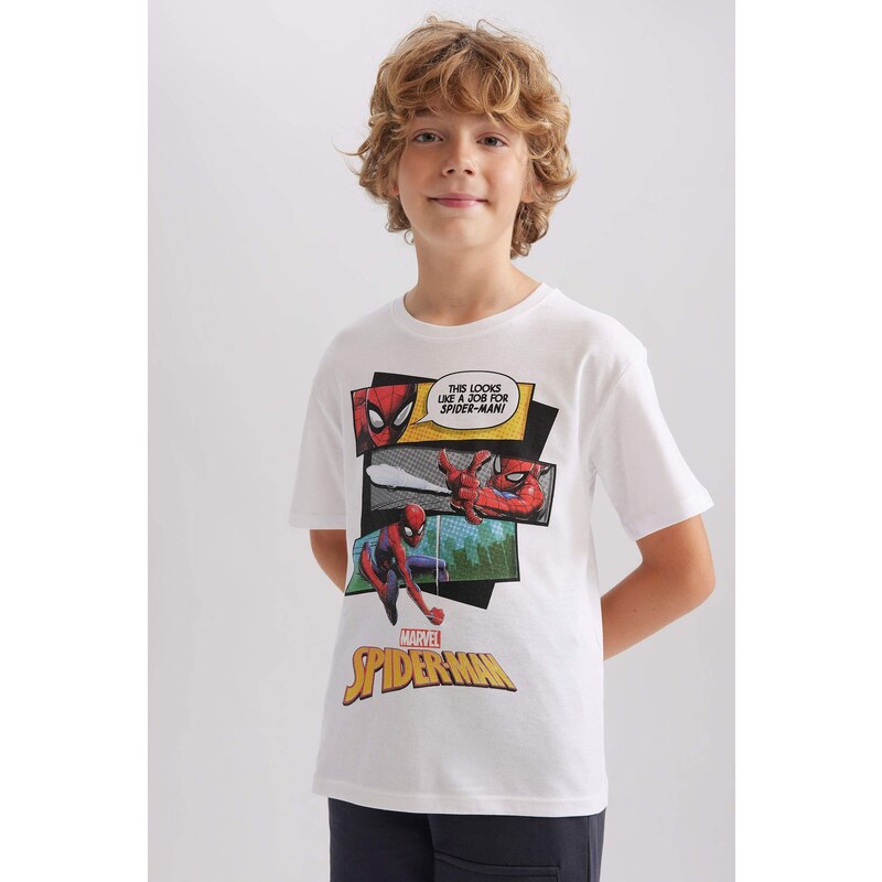 DEFACTO Regular Fit Spiderman Licensed Short Sleeve T-Shirt