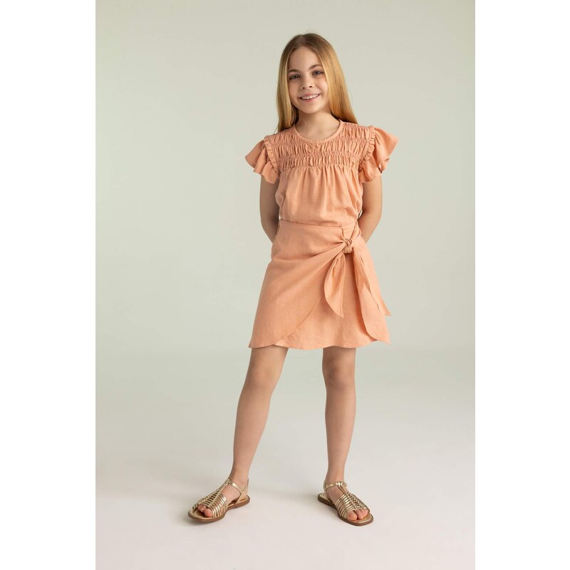 DEFACTO Girls Short Sleeve Blouse