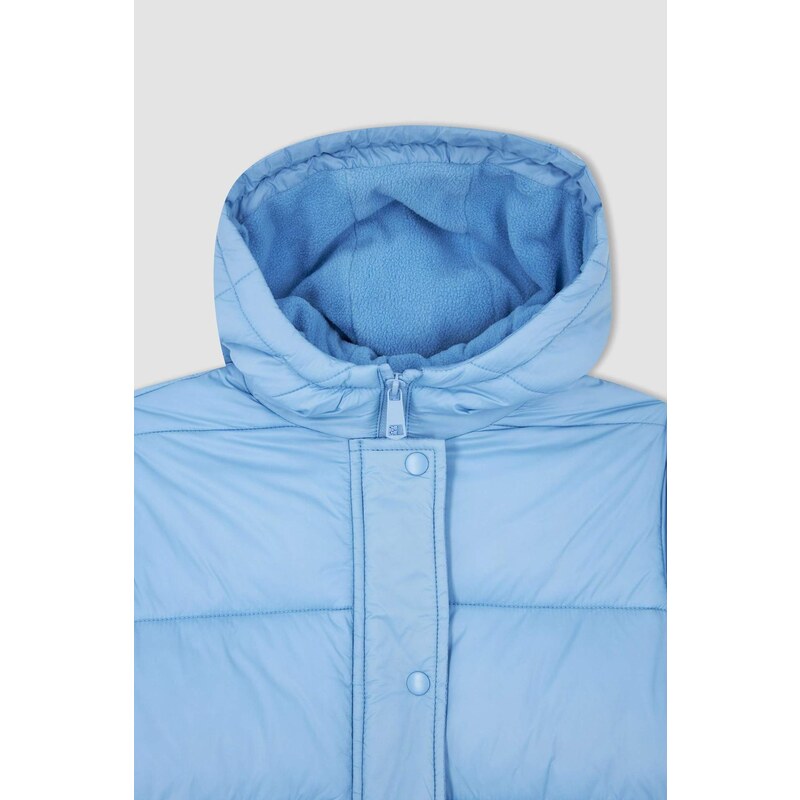 DEFACTO Hooded Fleece Lined Coat