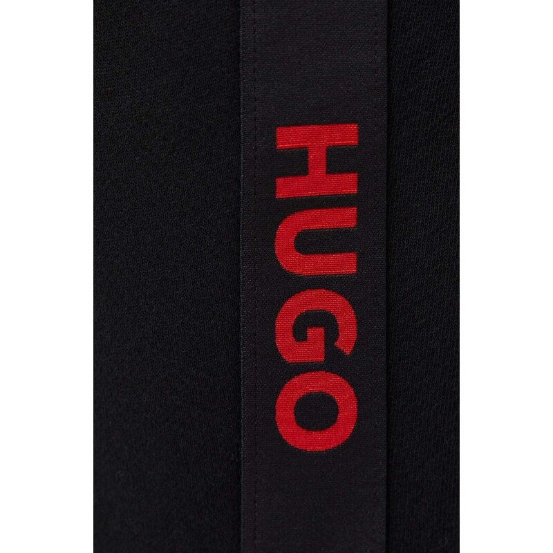 Společenské bavlněné šortky HUGO černá barva