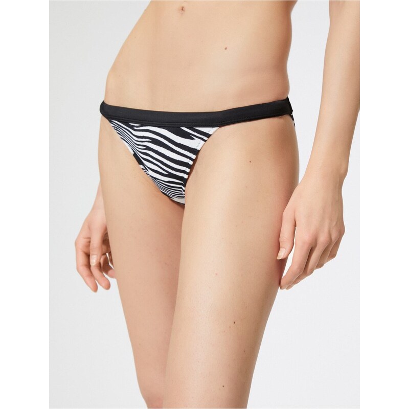 Koton Zebra vzor Bikiny spodní díl normální pas