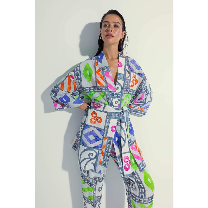 Nefes Istanbul X Defacto Patterned Kimono