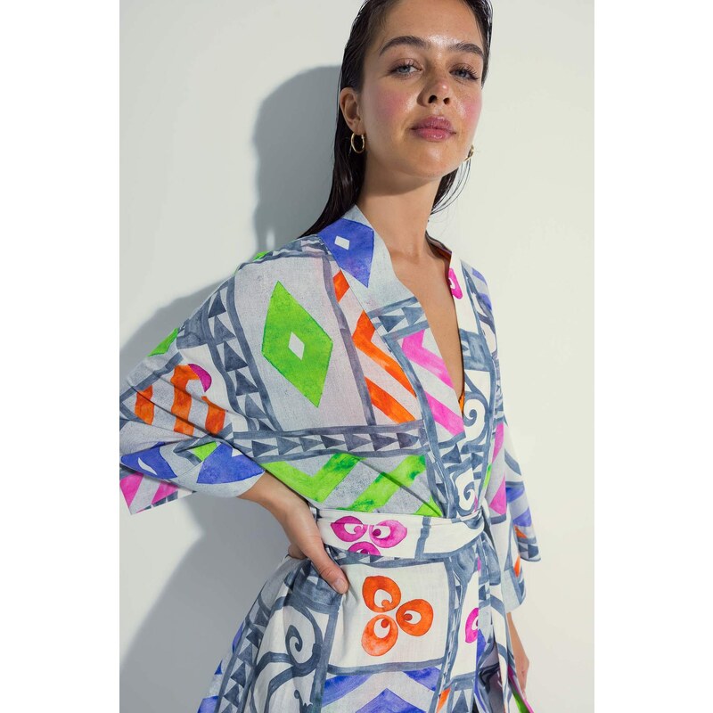 Nefes Istanbul X Defacto Patterned Kimono