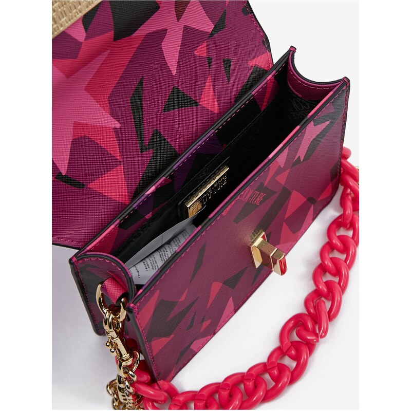 Růžovo-fialová dámská vzorovaná kabelka Versace Jeans Couture - Dámské