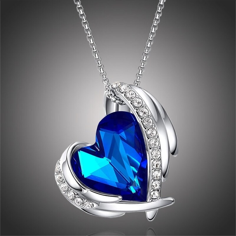 Éternelle Náhrdelník Swarovski Elements Amorita Sapphire Blue 84967415