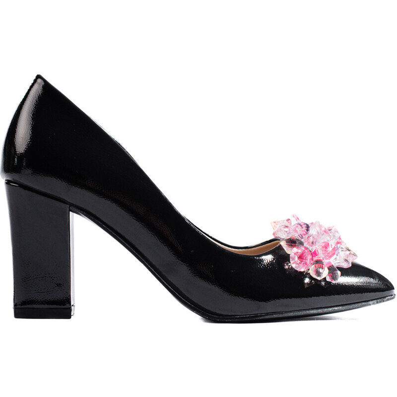 GOODIN Black women's pumps with Shelvt ornaments