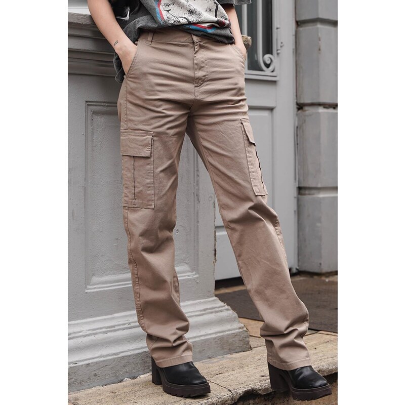 Madmext Stone Colored Cargo Pants With Pocket Detail