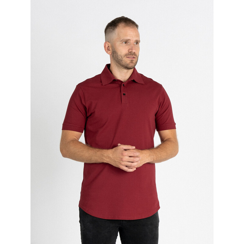 TallGuys Pánská prodloužená polokošile | Burgundy