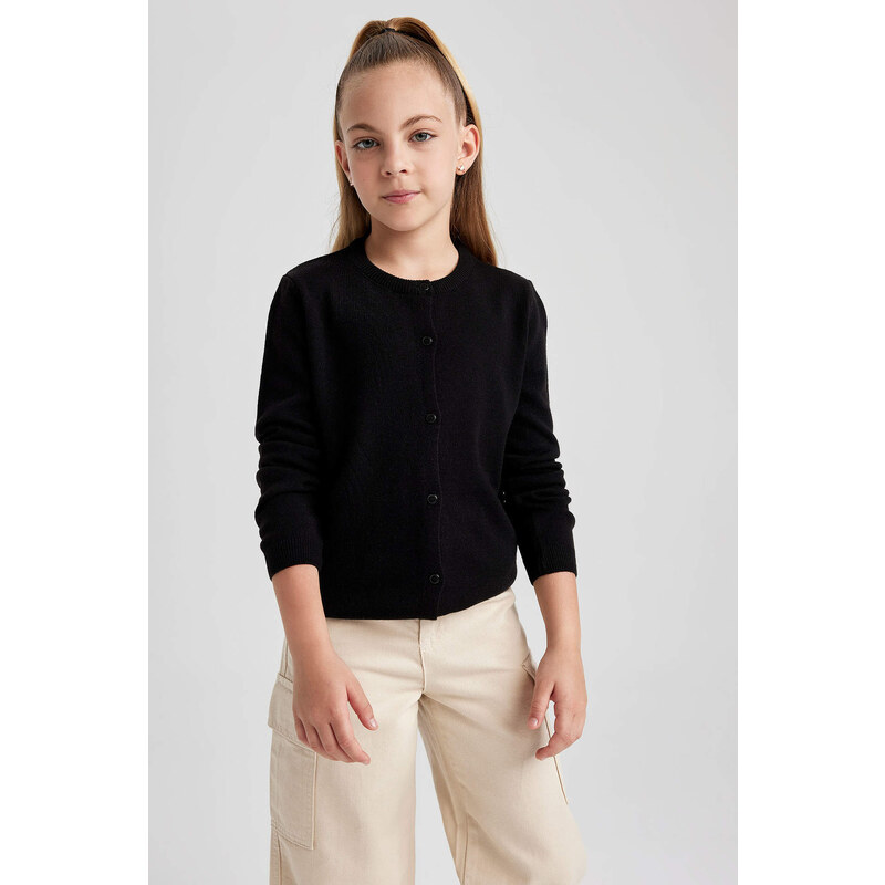 DEFACTO Regular Fit Crew Neck Cardigan