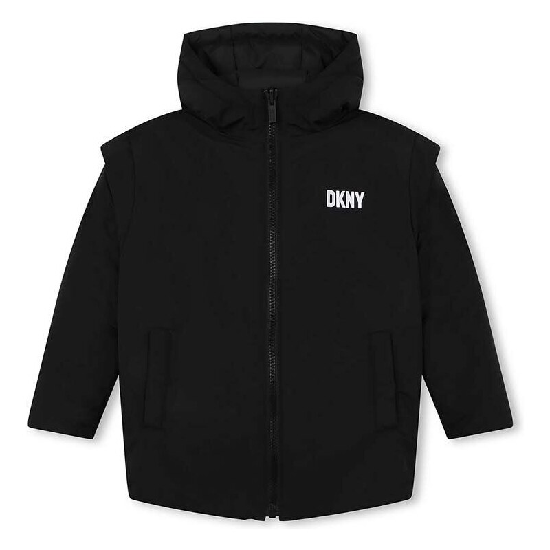 Oboustranná parka Dkny černá barva