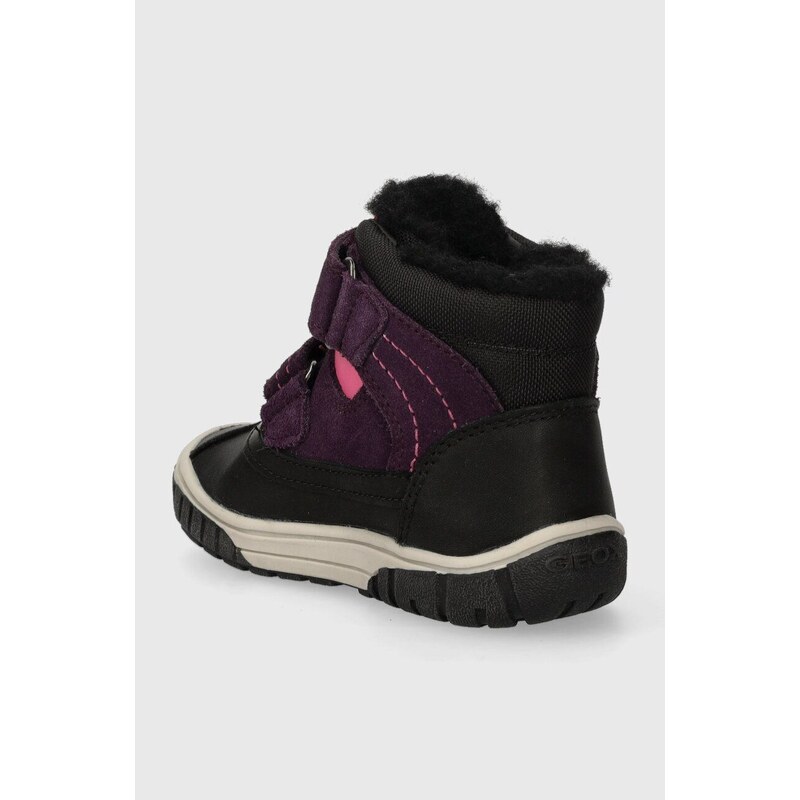 Dětské zimní boty Geox B262LD 022FU B OMAR WPF fialová barva