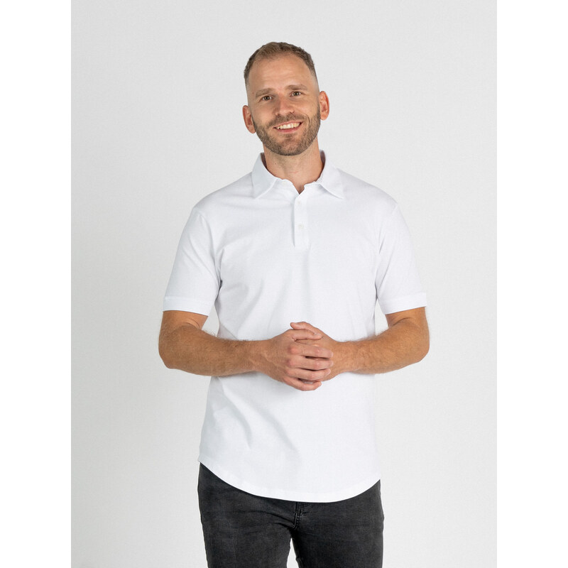 TallGuys Pánská prodloužená polokošile | Pure white