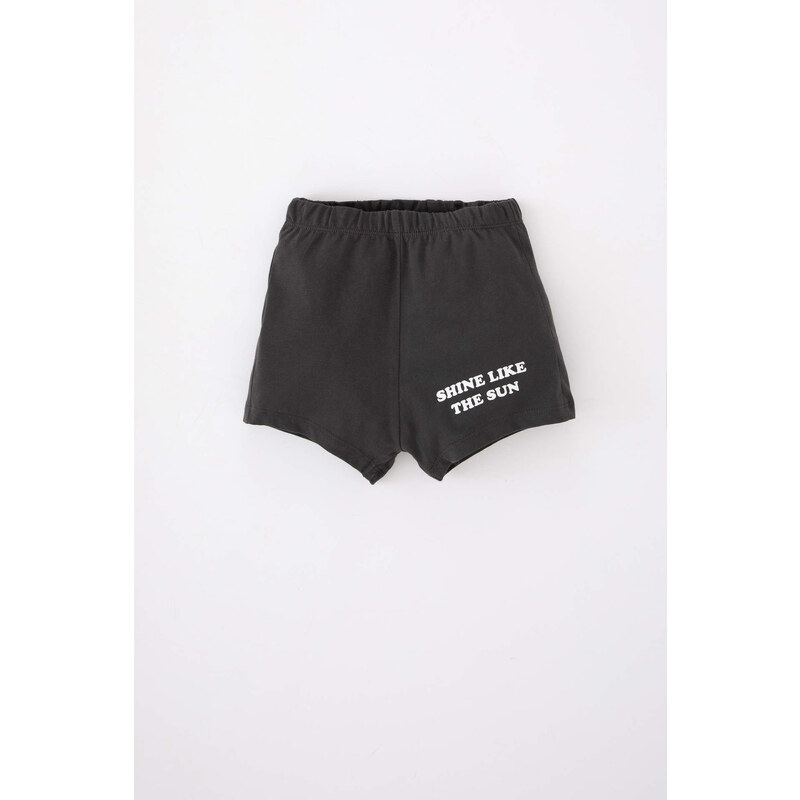 DEFACTO Baby Boy Regular Fit Slogan Printed Shorts