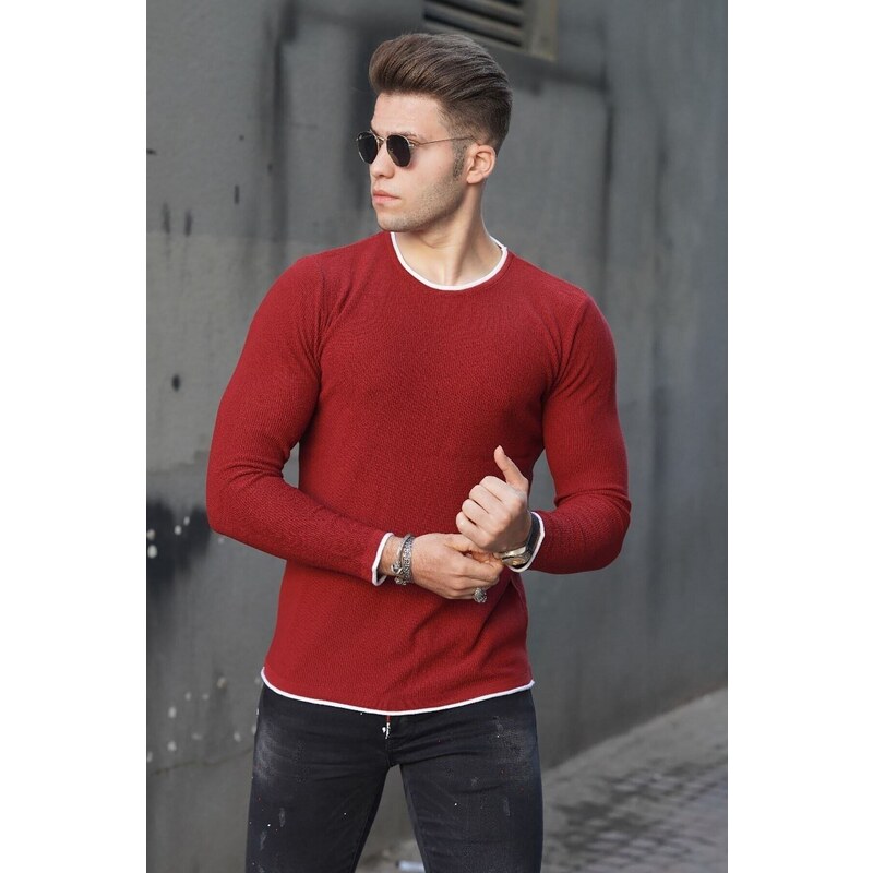 Madmext Tile Crew Neck Men's Knitwear Sweater 4637