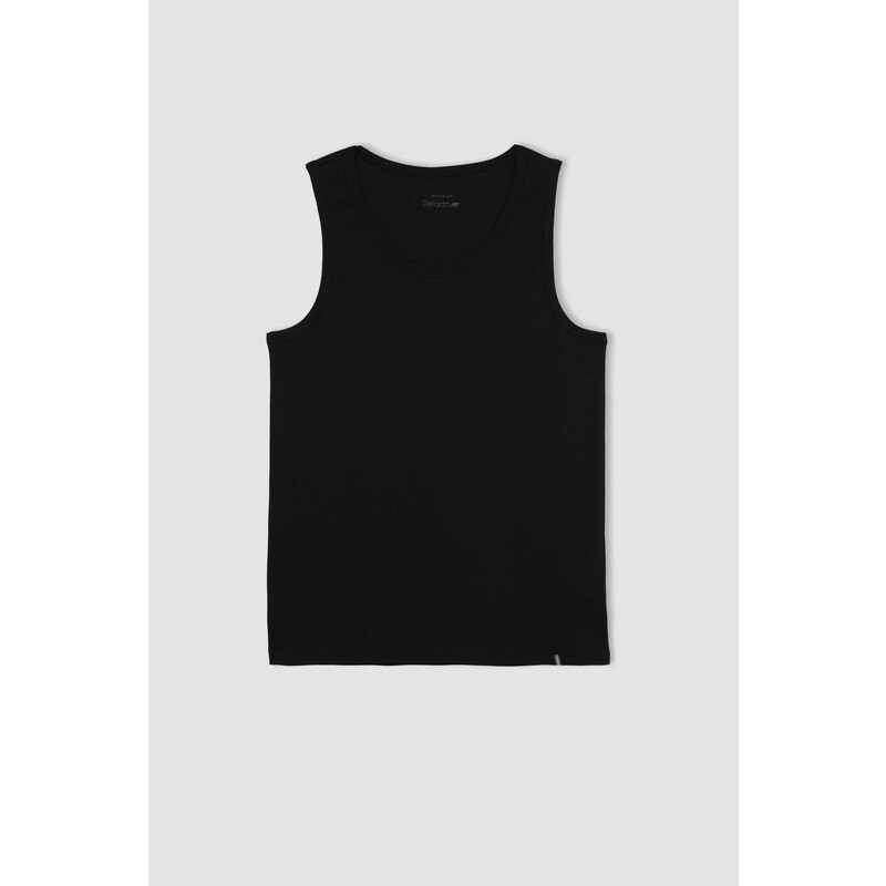 DEFACTO Slim Fit Printed Ribana Crew Neck Sleeveless Undershirt