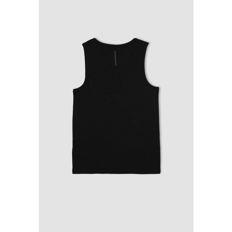 DEFACTO Slim Fit Printed Ribana Crew Neck Sleeveless Undershirt