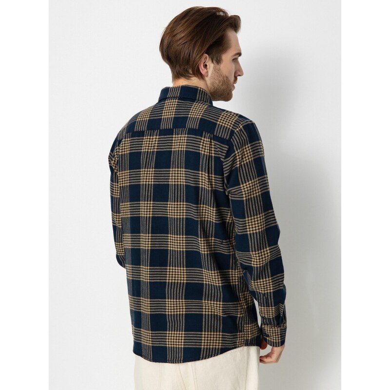 Volcom Caden Plaid Ls (navy)námořnická modrá