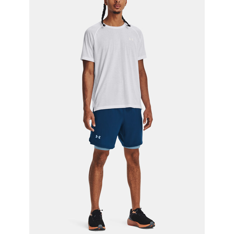 Under Armour Kraťasy UA LAUNCH 7'' 2-IN-1 SHORT-BLU - Pánské