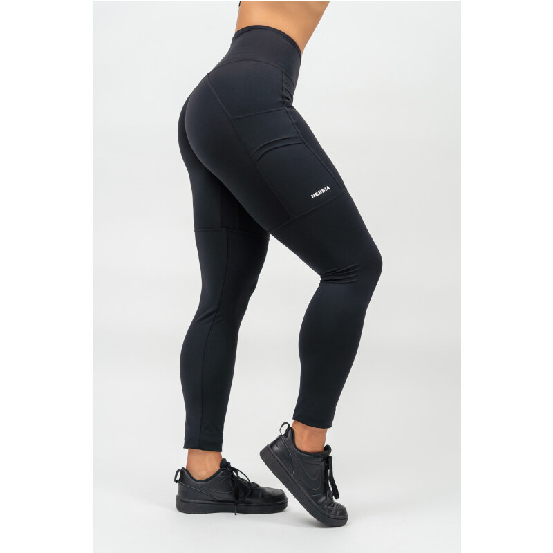 NEBBIA - Legíny s vysokým pasem LEG DAY GOALS 248 (black)