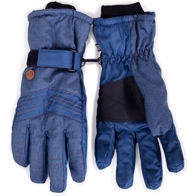 Yoclub Pánské zimní lyžařské rukavice REN-0281F-A150 Navy Blue