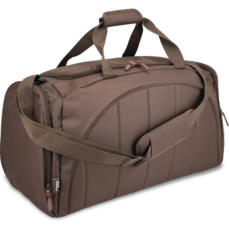 Semiline Fitness_Travel Bag A3029-2 Brown