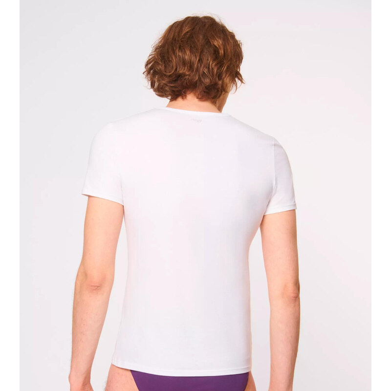 Pánské tílko GO Shirt V-Neck Slim Fit - WHITE - bílé 0003 - SLOGGI