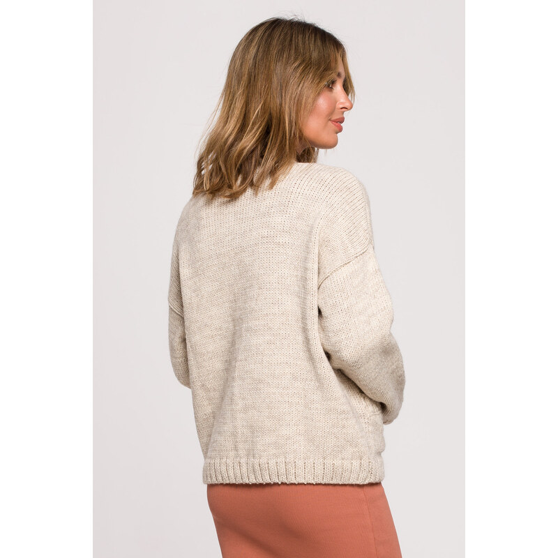 Dámský Cardigan BK074 Beige - BeWear