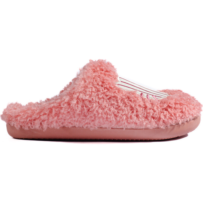 Women's pink Shelvt fur slippers