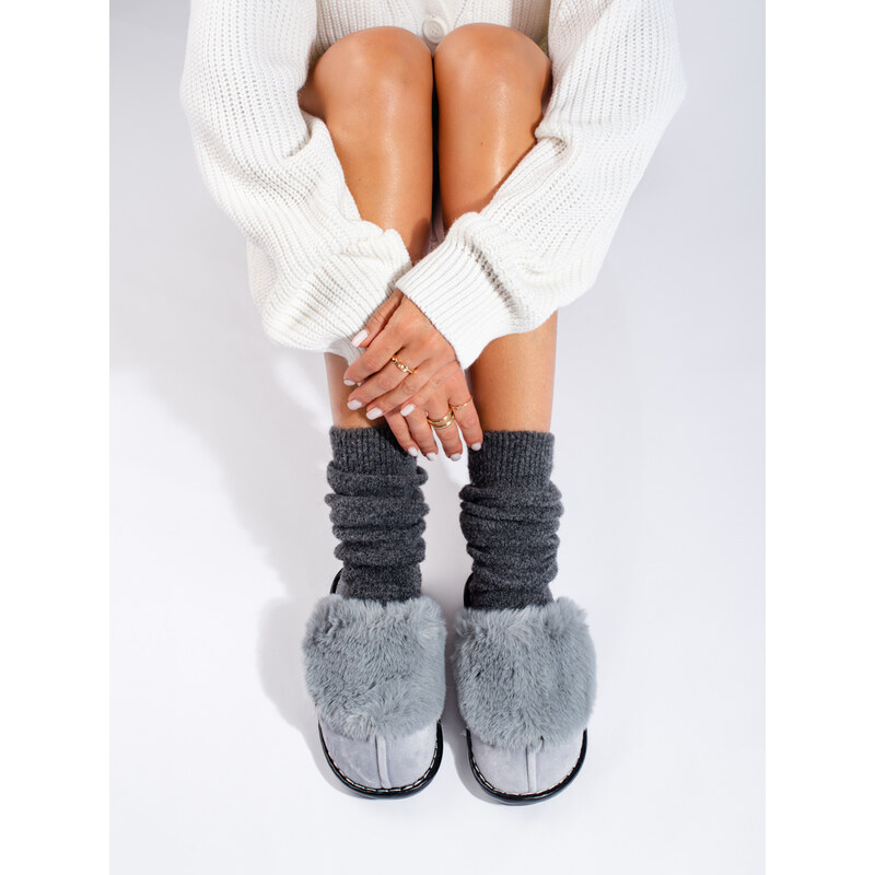 Women's gray comfortable Shelvt slippers