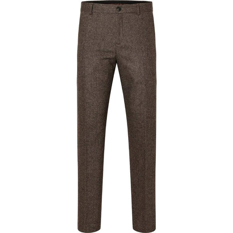 SELECTED Chino kalhoty čokoládová