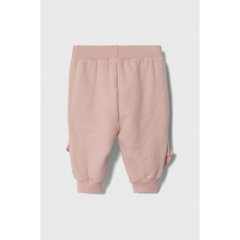 Kojenecké kalhoty Pinko Up růžová barva, s potiskem