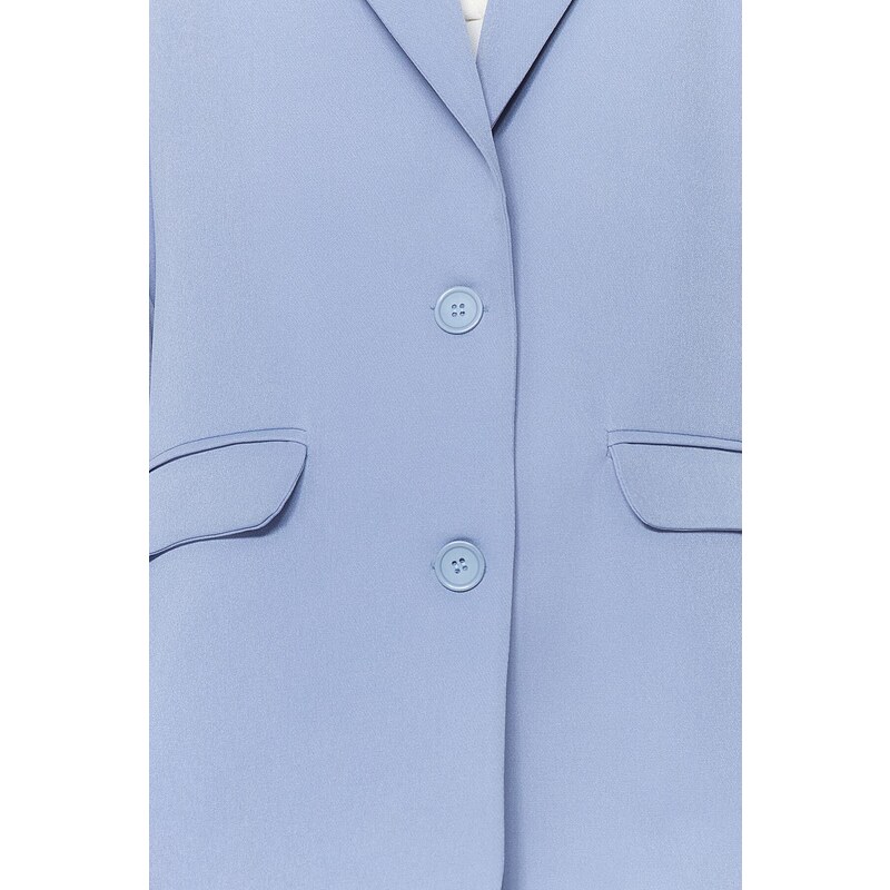 Trendyol Light Blue Regular Lined Buttoned Woven Blazer Jacket