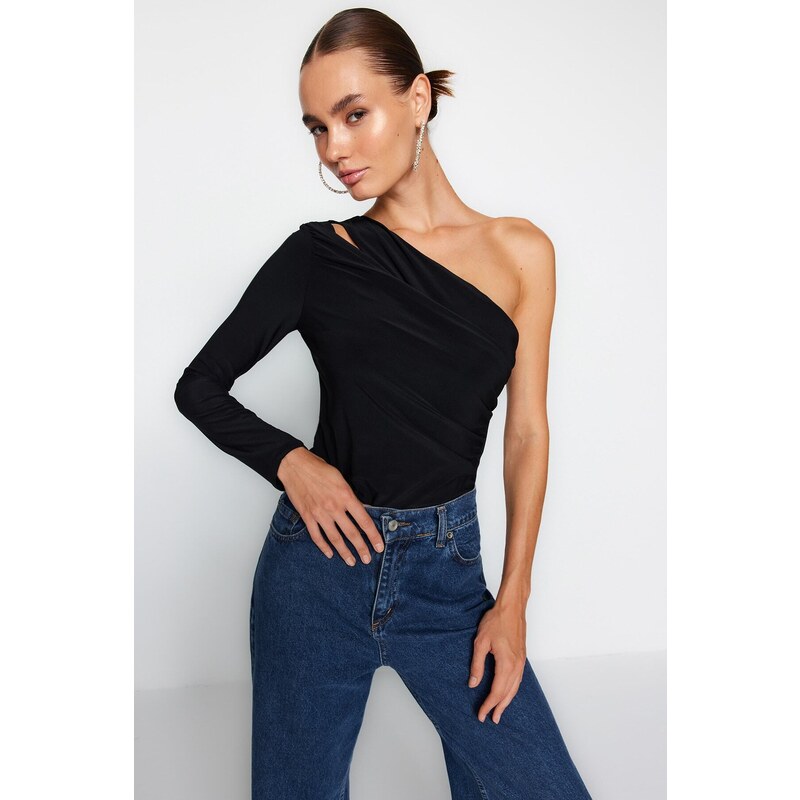 Trendyol Black Window/Cut Out Detailed Bodysuit