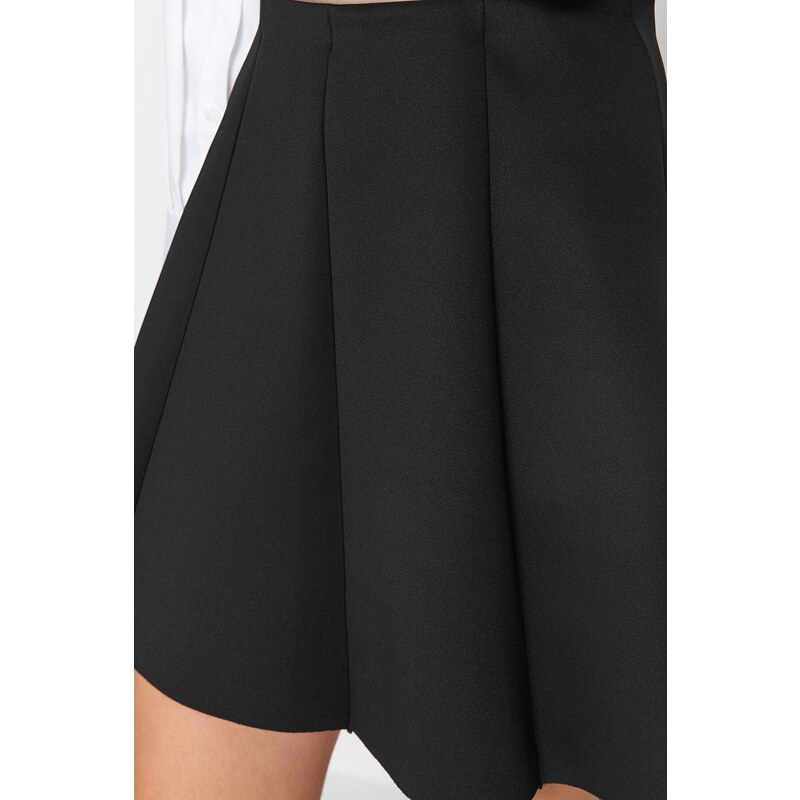 Trendyol Black Skater Mini Knitted Skirt